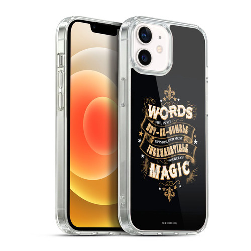 Harry Potter Deathly Hallows XIV Words Magic Dumbledore Quote Soft Gel Case for Apple iPhone 12 / iPhone 12 Pro & MagSafe