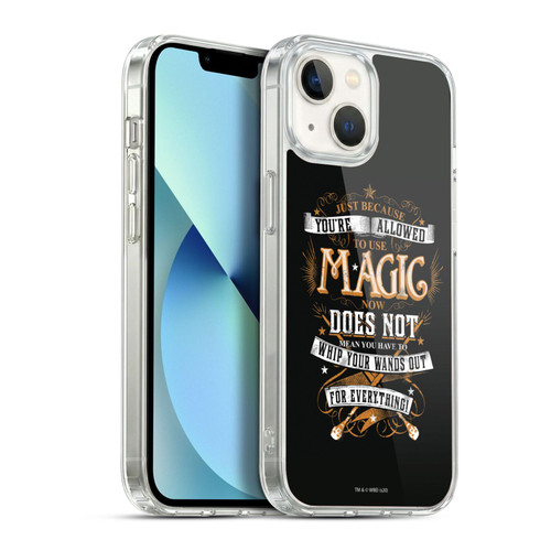 Harry Potter Deathly Hallows XIV Just Because Magic Molly Soft Gel Case for Apple iPhone 13