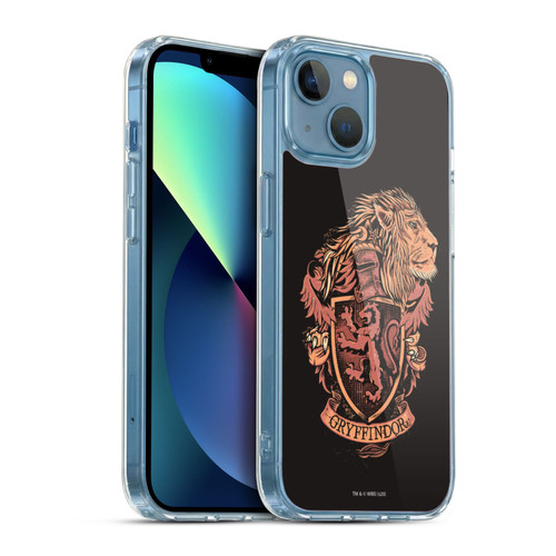 Harry Potter Deathly Hallows XIV Gryffindor Soft Gel Case for Apple iPhone 13 Mini & MagSafe