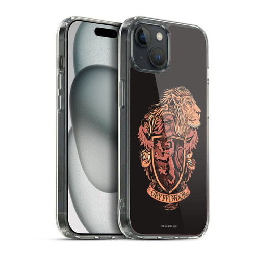 Harry Potter Deathly Hallows XIV Gryffindor Soft Gel Case for Apple iPhone 15 Plus & MagSafe