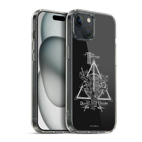 Harry Potter Deathly Hallows XIV Triangle Symbol Soft Gel Case for Apple iPhone 15 Plus & MagSafe