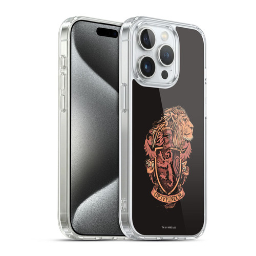 Harry Potter Deathly Hallows XIV Gryffindor Soft Gel Case for Apple iPhone 15 Pro & MagSafe
