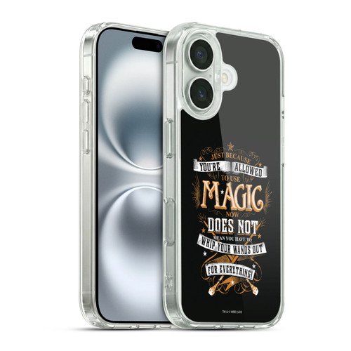 Harry Potter Deathly Hallows XIV Just Because Magic Molly Soft Gel Case for Apple iPhone 16 & MagSafe