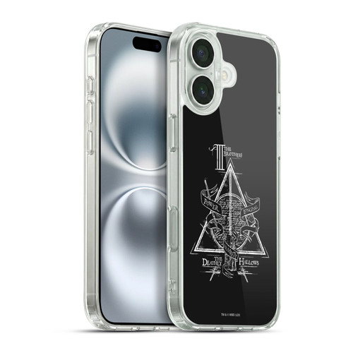 Harry Potter Deathly Hallows XIV Triangle Symbol Soft Gel Case for Apple iPhone 16 Plus & MagSafe