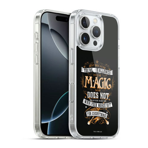 Harry Potter Deathly Hallows XIV Just Because Magic Molly Soft Gel Case for Apple iPhone 16 Pro & MagSafe