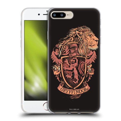 Harry Potter Deathly Hallows XIV Gryffindor Soft Gel Case for Apple iPhone 7 Plus / iPhone 8 Plus & MagSafe