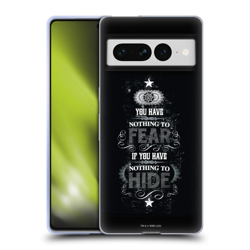 Harry Potter Deathly Hallows XIV Nothing To Fear Quote Soft Gel Case for Google Pixel 7 Pro
