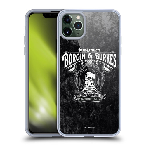 Harry Potter Locations Typography Borgin & Burkes Soft Gel Case for Apple iPhone 11 Pro Max