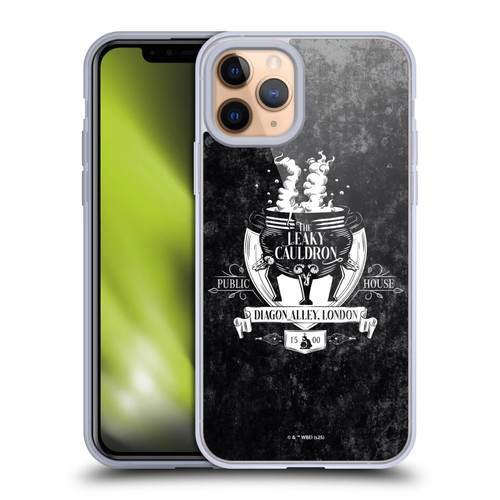 Harry Potter Locations Typography The Leaky Cauldron Soft Gel Case for Apple iPhone 11 Pro & MagSafe