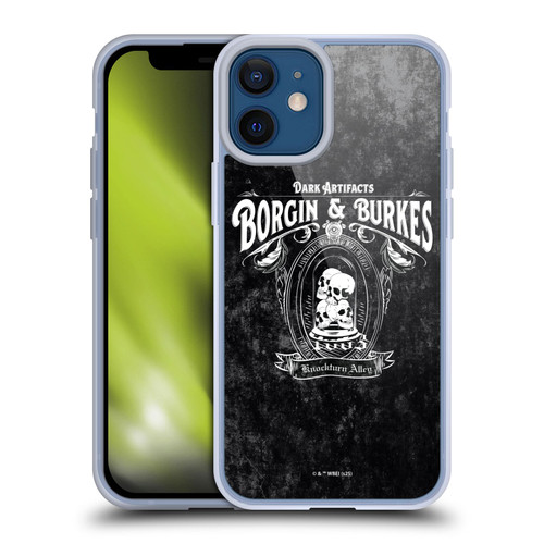 Harry Potter Locations Typography Borgin & Burkes Soft Gel Case for Apple iPhone 12 Mini & MagSafe
