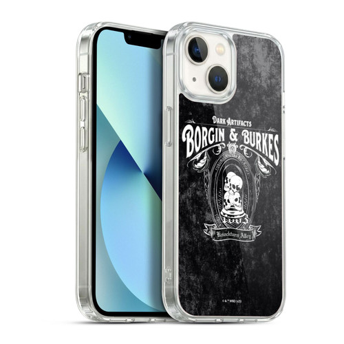 Harry Potter Locations Typography Borgin & Burkes Soft Gel Case for Apple iPhone 13