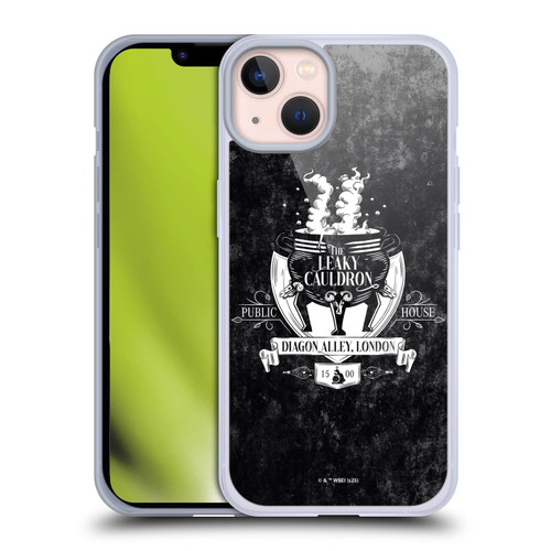 Harry Potter Locations Typography The Leaky Cauldron Soft Gel Case for Apple iPhone 13
