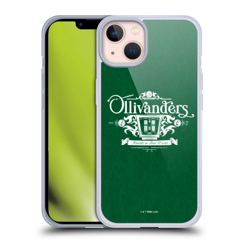 Harry Potter Locations Typography Ollivanders Soft Gel Case for Apple iPhone 13