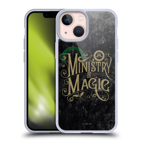 Harry Potter Locations Typography Ministry Of Magic Soft Gel Case for Apple iPhone 13 Mini