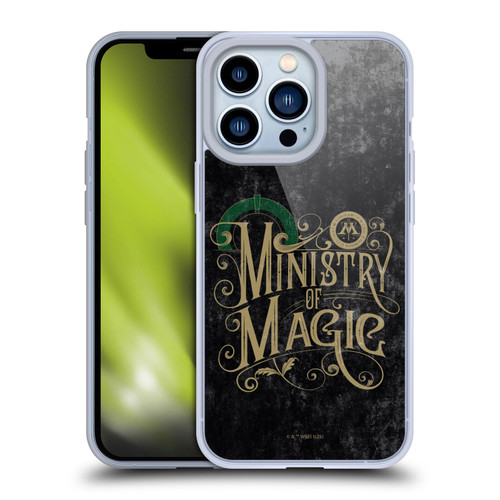 Harry Potter Locations Typography Ministry Of Magic Soft Gel Case for Apple iPhone 13 Pro