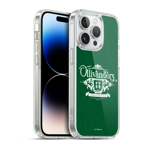 Harry Potter Locations Typography Ollivanders Soft Gel Case for Apple iPhone 13 Pro & MagSafe