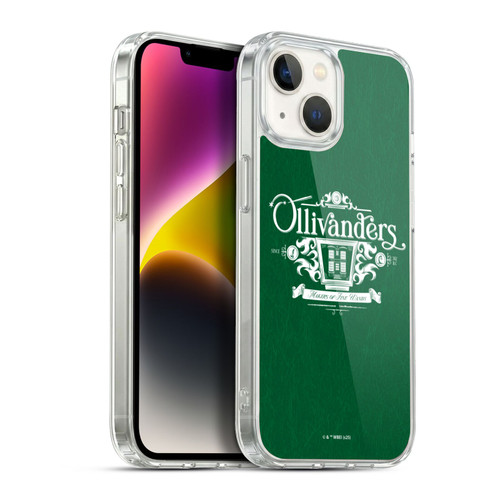 Harry Potter Locations Typography Ollivanders Soft Gel Case for Apple iPhone 14