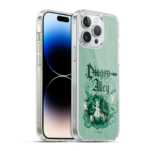 Harry Potter Locations Typography Diagon Alley Soft Gel Case for Apple iPhone 14 Pro Max & MagSafe
