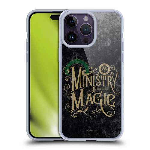 Harry Potter Locations Typography Ministry Of Magic Soft Gel Case for Apple iPhone 14 Pro Max & MagSafe
