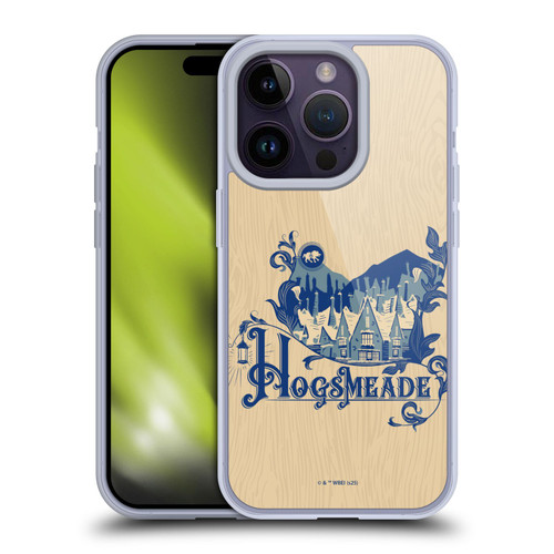 Harry Potter Locations Typography Hogsmeade Soft Gel Case for Apple iPhone 14 Pro & MagSafe