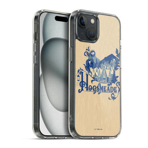 Harry Potter Locations Typography Hogsmeade Soft Gel Case for Apple iPhone 15 Plus & MagSafe