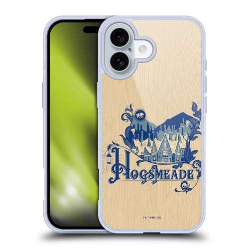 Harry Potter Locations Typography Hogsmeade Soft Gel Case for Apple iPhone 16 & MagSafe