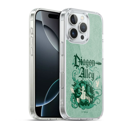Harry Potter Locations Typography Diagon Alley Soft Gel Case for Apple iPhone 16 Pro & MagSafe