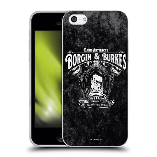 Harry Potter Locations Typography Borgin & Burkes Soft Gel Case for Apple iPhone 5c