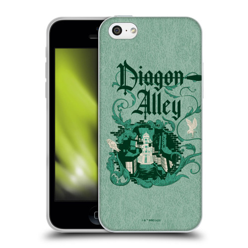Harry Potter Locations Typography Diagon Alley Soft Gel Case for Apple iPhone 5c