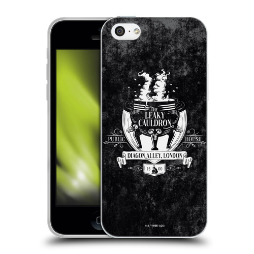 Harry Potter Locations Typography The Leaky Cauldron Soft Gel Case for Apple iPhone 5c