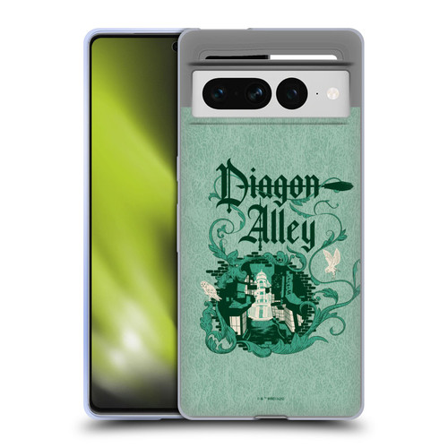 Harry Potter Locations Typography Diagon Alley Soft Gel Case for Google Pixel 7 Pro