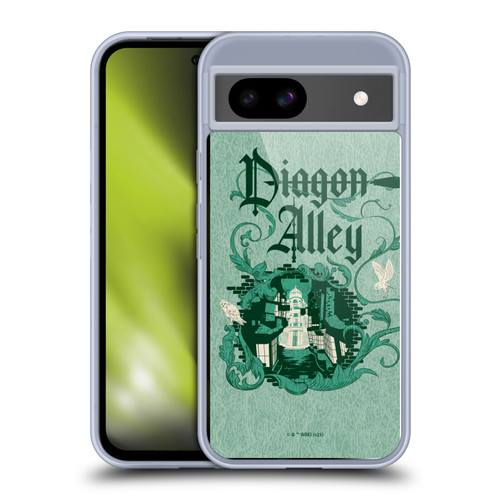 Harry Potter Locations Typography Diagon Alley Soft Gel Case for Google Pixel 8a