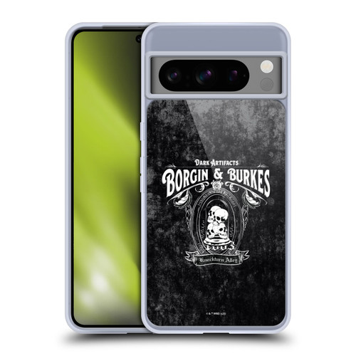 Harry Potter Locations Typography Borgin & Burkes Soft Gel Case for Google Pixel 8 Pro