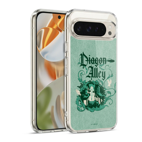 Harry Potter Locations Typography Diagon Alley Soft Gel Case for Google Pixel 9 / Pixel 9 Pro