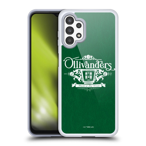 Harry Potter Locations Typography Ollivanders Soft Gel Case for Samsung Galaxy A13 (2022)