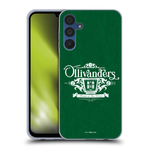 Harry Potter Locations Typography Ollivanders Soft Gel Case for Samsung Galaxy A15 & MagSafe