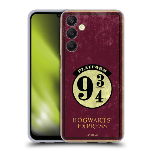 Harry Potter Locations Typography Platform 9 3/4 Soft Gel Case for Samsung Galaxy A25 5G