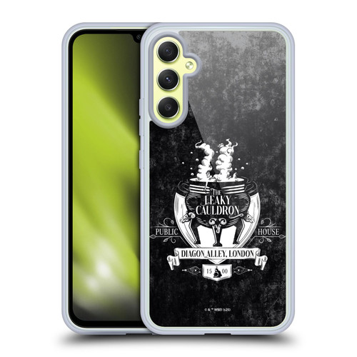 Harry Potter Locations Typography The Leaky Cauldron Soft Gel Case for Samsung Galaxy A34 5G