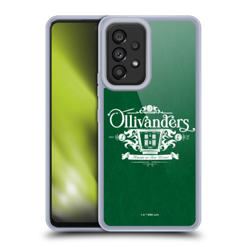 Harry Potter Locations Typography Ollivanders Soft Gel Case for Samsung Galaxy A53 5G (2022)