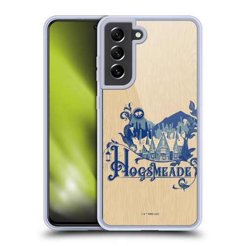 Harry Potter Locations Typography Hogsmeade Soft Gel Case for Samsung Galaxy S21 FE 5G & MagSafe