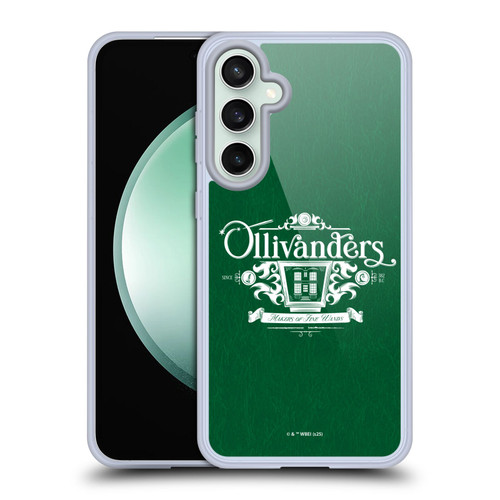 Harry Potter Locations Typography Ollivanders Soft Gel Case for Samsung Galaxy S23 FE 5G & MagSafe