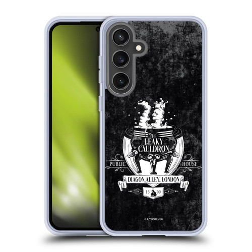 Harry Potter Locations Typography The Leaky Cauldron Soft Gel Case for Samsung Galaxy S24 FE & MagSafe