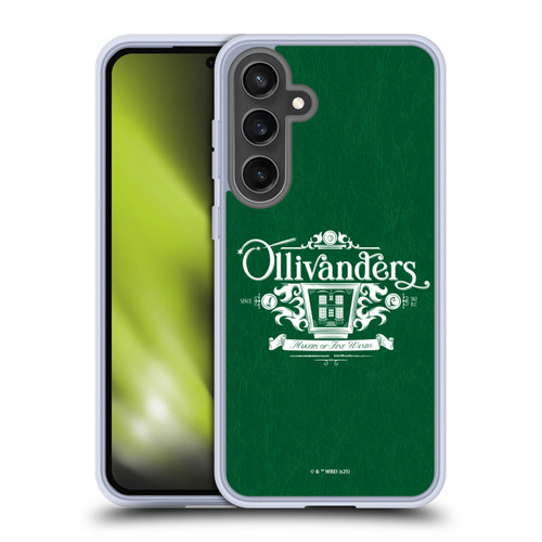 Harry Potter Locations Typography Ollivanders Soft Gel Case for Samsung Galaxy S24 FE & MagSafe