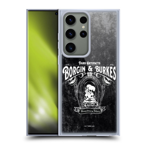 Harry Potter Locations Typography Borgin & Burkes Soft Gel Case for Samsung Galaxy S23 Ultra 5G