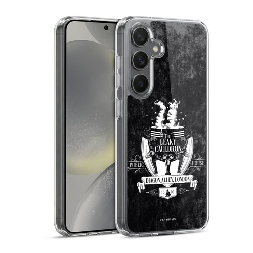 Harry Potter Locations Typography The Leaky Cauldron Soft Gel Case for Samsung Galaxy S24 5G & MagSafe