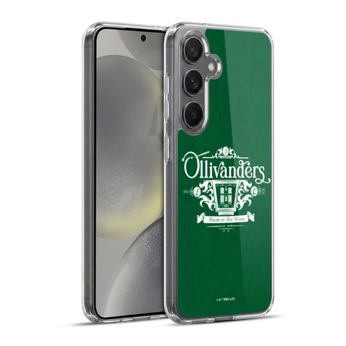 Harry Potter Locations Typography Ollivanders Soft Gel Case for Samsung Galaxy S24+ 5G & MagSafe