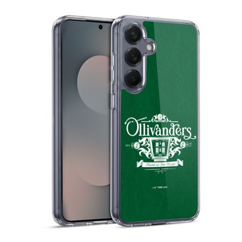 Harry Potter Locations Typography Ollivanders Soft Gel Case for Samsung Galaxy S25 & MagSafe