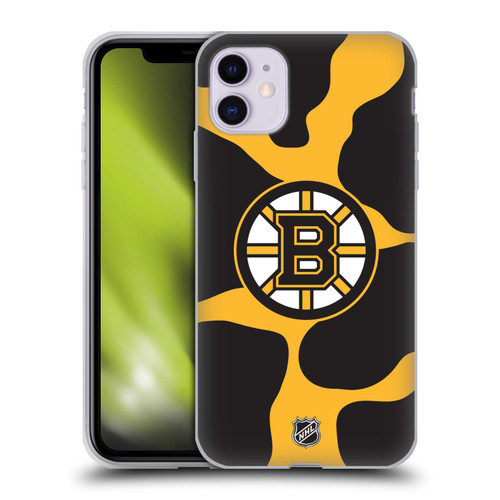 NHL Boston Bruins Cow Pattern Soft Gel Case for Apple iPhone 11