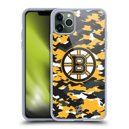 NHL Boston Bruins Camouflage Soft Gel Case for Apple iPhone 11 Pro Max & MagSafe