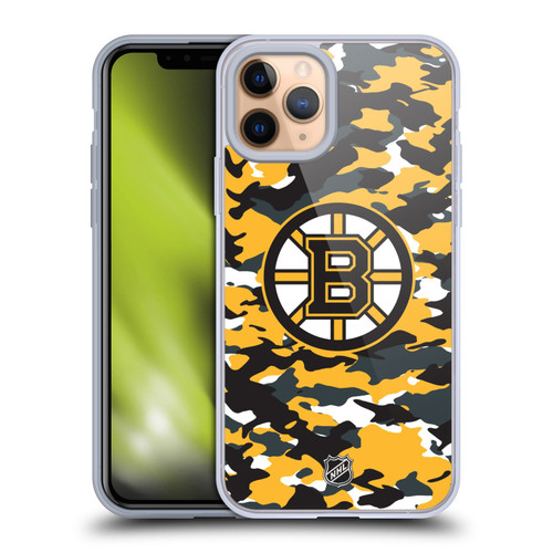 NHL Boston Bruins Camouflage Soft Gel Case for Apple iPhone 11 Pro & MagSafe